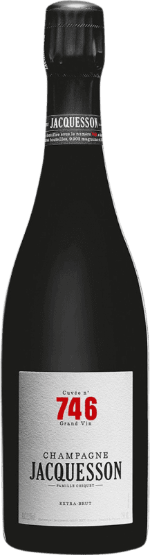 91,95 € Бесплатная доставка | Белое игристое Jacquesson Cuvée 746 Экстра-Брут A.O.C. Champagne Франция Pinot Black, Chardonnay, Pinot Meunier бутылка 75 cl