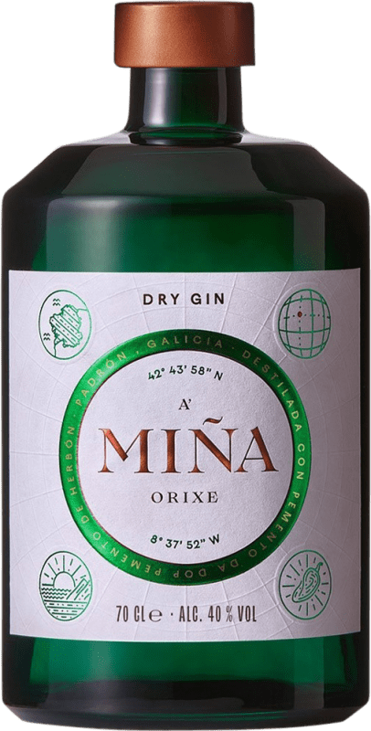 29,95 € Envoi gratuit | Gin A Miña. Orixe Dry Gin Espagne Bouteille 70 cl