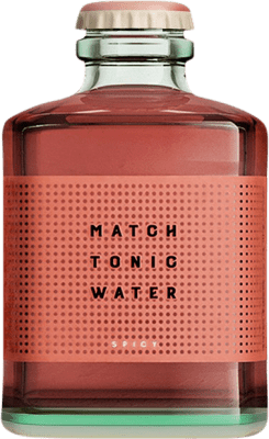 53,95 € Envío gratis | Caja de 24 unidades Refrescos y Mixers Match Tonic Water Spicy Suiza Botellín 20 cl