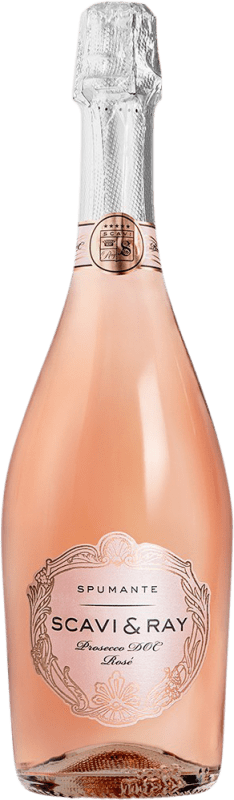 12,95 € 免费送货 | 玫瑰气泡酒 Scavi & Ray Rosé D.O.C. Prosecco 意大利 Pinot Black, Glera 瓶子 75 cl