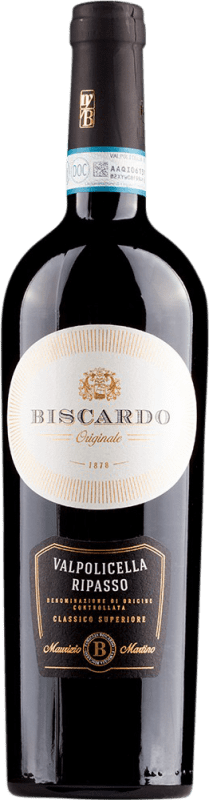 28,95 € Free Shipping | Red Wine Biscardo Superior D.O.C. Valpolicella Ripasso Italy Corvina, Rondinella Bottle 75 cl