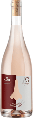 17,95 € 免费送货 | 玫瑰酒 De Nariz Clarete Monastrell Macabeo 西班牙 Monastrell, Macabeo 瓶子 75 cl