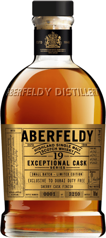 232,95 € Kostenloser Versand | Single Malt Whisky Aberfeldy Exceptional Cask — Fass Großbritannien 19 Jahre Flasche 70 cl