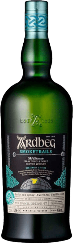 118,95 € Envío gratis | Whisky Single Malt Ardbeg Smoketrails Manzanilla Edition Reino Unido Botella 1 L