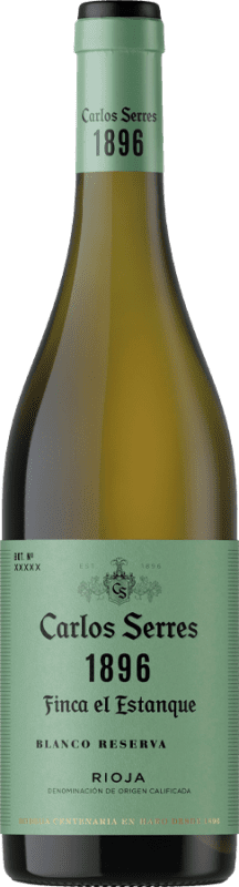 22,95 € Envoi gratuit | Vin blanc Carlos Serres 1896 Finca el Estanque Réserve D.O.Ca. Rioja La Rioja Espagne Viura Bouteille 75 cl