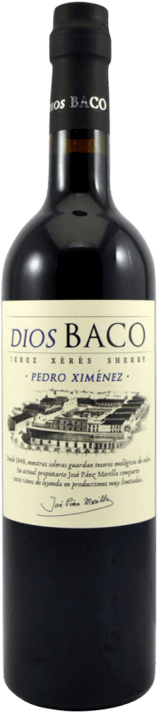 29,95 € Envio grátis | Vinho fortificado Dios Baco D.O. Jerez-Xérès-Sherry Andaluzia Espanha Pedro Ximénez Garrafa 75 cl