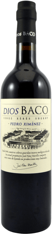 27,95 € Envio grátis | Vinho Generoso Fortificado Dios Baco D.O. Jerez-Xérès-Sherry Andaluzia Espanha Pedro Ximénez 75 cl