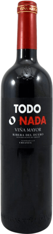 11,95 € Spedizione Gratuita | Vino Rosso Viña Mayor Todo o Nada Crianza — Invecchiato in Botte D.O. Ribera del Duero Castilla y León Spagna Tempranillo Bottiglia 75 cl