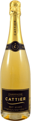45,95 € 免费送货 | 白起泡酒 Cattier Quartz 香槟 A.O.C. Champagne 香槟酒 法国 Pinot Black, Chardonnay, Pinot Meunier 瓶子 75 cl