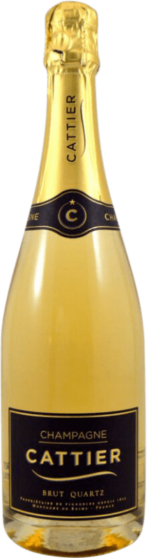 32,95 € Spedizione Gratuita | Spumante Bianco Cattier Quartz Brut A.O.C. Champagne champagne Francia Pinot Nero, Chardonnay, Pinot Meunier 75 cl