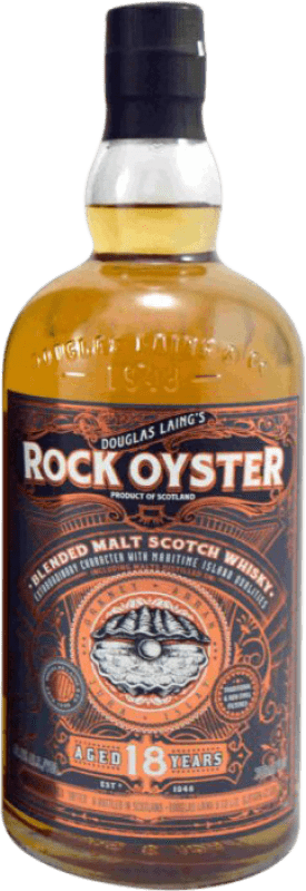 144,95 € 免费送货 | 威士忌混合 Douglas Laing's Rock Oyster 英国 18 岁 瓶子 70 cl