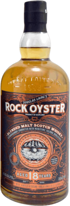 144,95 € Envío gratis | Whisky Blended Douglas Laing's Rock Oyster Reino Unido 18 Años Botella 70 cl