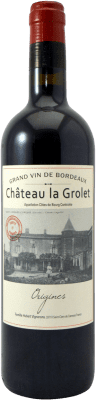 16,95 € Envoi gratuit | Vin Rouge Famille Hubert La Grolet Origines A.O.C. Côtes de Bourg France Merlot, Cabernet Sauvignon, Cabernet Franc, Malbec Eco — Biologique 75 cl