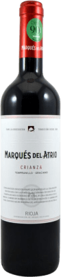 10,95 € 送料無料 | 赤ワイン Marqués del Atrio 高齢者 D.O.Ca. Rioja ラ・リオハ スペイン Tempranillo, Graciano ボトル 75 cl
