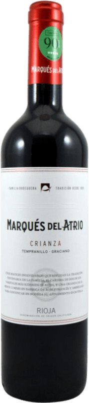 10,95 € Kostenloser Versand | Rotwein Marqués del Atrio Alterung D.O.Ca. Rioja La Rioja Spanien Tempranillo, Graciano Flasche 75 cl