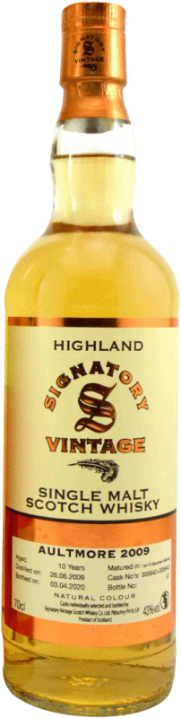 68,95 € Envío gratis | Whisky Single Malt Signatory Vintage Distilled at Aultmore Reino Unido 10 Años Botella 70 cl