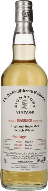 76,95 € Envio grátis | Whisky Single Malt Signatory Vintage The Unchilfiltered Collection at Teaninich Reino Unido 13 Anos Garrafa 70 cl