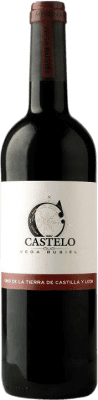 6,95 € 免费送货 | 红酒 Castelo de Medina Castelo Vega Busiel 岁 I.G.P. Vino de la Tierra de Castilla 卡斯蒂利亚莱昂 西班牙 Tempranillo, Syrah 瓶子 75 cl