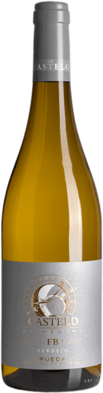 22,95 € Бесплатная доставка | Белое вино Castelo de Medina Ферментировано в бочке D.O. Rueda Кастилия-Леон Испания Verdejo — Вердехо, Sauvignon — Совиньон 75 cl