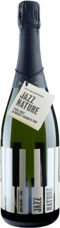 8,95 € 免费送货 | 白起泡酒 Castell Sant Antoni Jazz Nature Brut Nature 预订 D.O. Cava 加泰罗尼亚 西班牙 Macabeo, Xarel·lo, Parellada 瓶子 75 cl