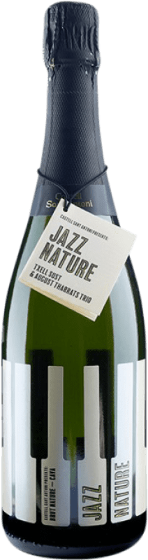 8,95 € Бесплатная доставка | Белое игристое Castell Sant Antoni Jazz Nature Природа Брута Резерв D.O. Cava Каталония Испания Macabeo, Xarel·lo, Parellada бутылка 75 cl