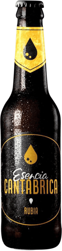 2,95 € Kostenloser Versand | Bier Esencia Cantábrica. Rubia Kastilien und León Spanien Drittel-Liter-Flasche 33 cl