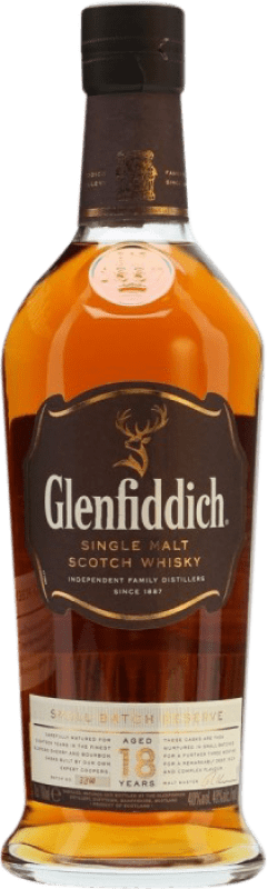66,95 € Kostenloser Versand | Whiskey Single Malt Glenfiddich Schottland Großbritannien 18 Jahre Flasche 70 cl