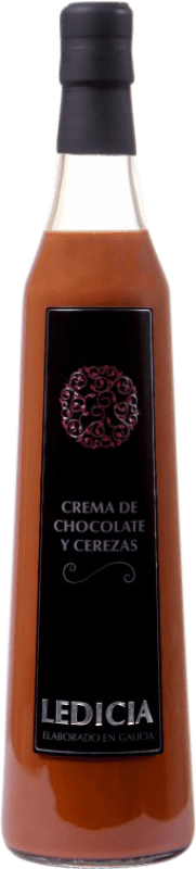 9,95 € Envío gratis | Crema de Licor Nor-Iberica de Bebidas Ledicia Crema Chocolate y Cerezas Galicia España Botella 70 cl