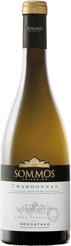 26,95 € Free Shipping | White wine Sommos Colección Crianza D.O. Somontano Catalonia Spain Chardonnay Bottle 75 cl