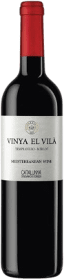 3,95 € Envío gratis | Vino Tinto Padró Vinya El Vila D.O. Catalunya Cataluña España Tempranillo, Merlot Botella 75 cl