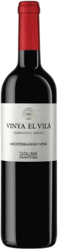 2,95 € Spedizione Gratuita | Vino rosso Padró Vinya El Vila D.O. Catalunya Catalogna Spagna Tempranillo, Merlot Bottiglia 75 cl