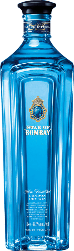 53,95 € Envio grátis | Gin Bombay Sapphire Star Reino Unido Garrafa 1 L