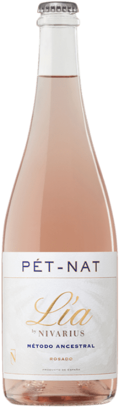 8,95 € 免费送货 | 玫瑰酒 Nivarius Lía Pét-Nat 年轻的 D.O.Ca. Rioja 拉里奥哈 西班牙 Grenache Tintorera 瓶子 75 cl