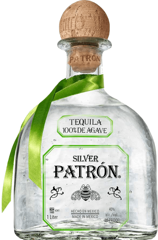 36,95 € Envío gratis | Tequila Patrón Silver México Botella 1 L