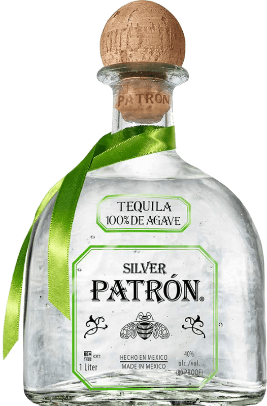 92,95 € Envio grátis | Tequila Patrón Silver — Edição Prata México 1 L
