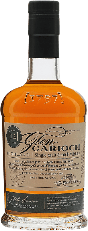 39,95 € Envio grátis | Whisky Single Malt Glen Garioch Escócia Reino Unido 12 Anos Garrafa 1 L