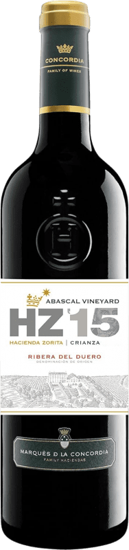 13,95 € Free Shipping | Red wine Hacienda Zorita Abascal Aged D.O. Ribera del Duero Castilla y León Spain Tempranillo Bottle 75 cl