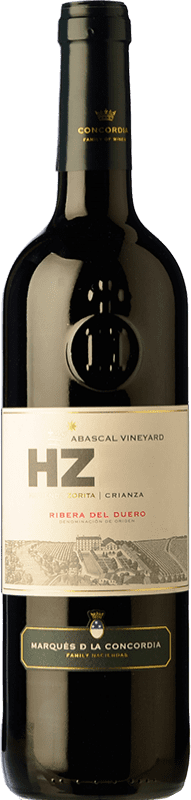 15,95 € 送料無料 | 赤ワイン Hacienda Zorita Abascal Crianza — クリアンサ D.O. Ribera del Duero カスティーリャ・イ・レオン スペイン Tempranillo — テンプラニーリョ 75 cl