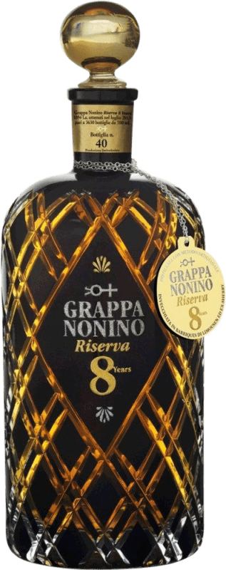 194,95 € Envio grátis | Aguardente Grappa Nonino Reserva Itália 8 Anos Garrafa 70 cl