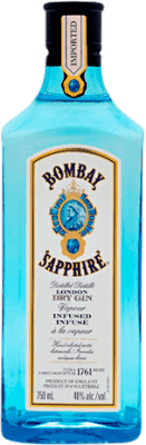 13,95 € Kostenloser Versand | Gin Bombay Sapphire Großbritannien Kleine Flasche 20 cl
