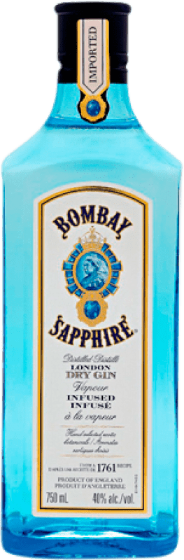 11,95 € Envio grátis | Genever Gin Bombay Sapphire Reino Unido Garrafinha 20 cl