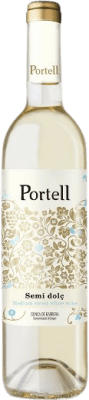 6,95 € 免费送货 | 白酒 Sarral Portell Blanco 半干半甜 D.O. Conca de Barberà 西班牙 Macabeo, Parellada 瓶子 75 cl