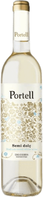 5,95 € Spedizione Gratuita | Vino bianco Sarral Portell Blanco Semisecco Semidolce D.O. Conca de Barberà Spagna Macabeo, Parellada Bottiglia 75 cl