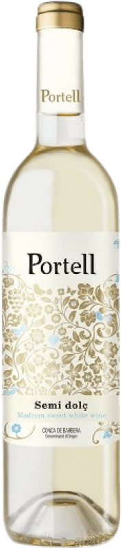 5,95 € Бесплатная доставка | Белое вино Sarral Portell Semiseco — Полусухое D.O. Conca de Barberà Испания Macabeo — Макабео, Parellada — Парельяда 75 cl