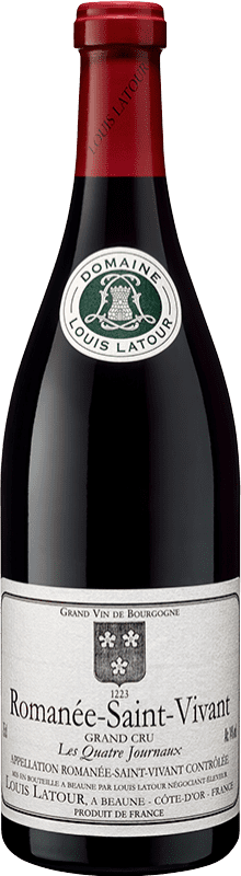 995,95 € 免费送货 | 红酒 Louis Latour Quatre Journaux Grand Cru A.O.C. Romanée-Saint-Vivant 勃艮第 法国 Pinot Black 瓶子 75 cl