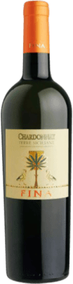 16,95 € 免费送货 | 白酒 Cantine Fina I.G.T. Terre Siciliane 西西里岛 意大利 Chardonnay 瓶子 75 cl