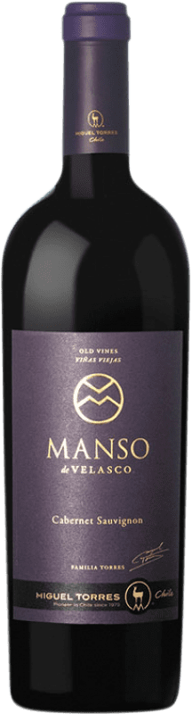 62,95 € 免费送货 | 红葡萄酒 Miguel Torres Manso de Velasco Crianza — 陈酿 I.G. Valle Central 中央谷地 智利 Cabernet Sauvignon — 赤霞珠 75 cl
