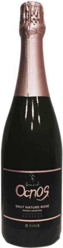 12,95 € Envío gratis | Espumoso Rosado Colonias de Galeón Grand Ocnos Rosé Brut Nature Rosé Rosado Andalucía España Pinot Negro Botella 75 cl