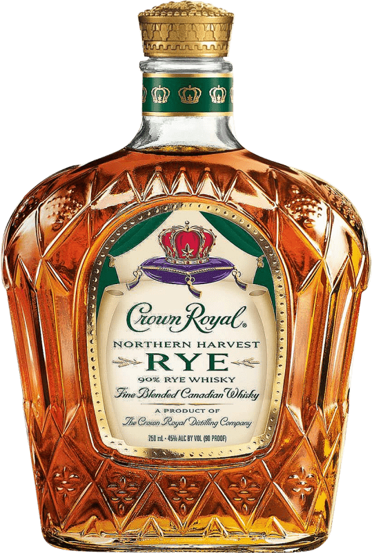 96,95 € Envío gratis | Whisky Blended Crown Royal Canadian Northern Harvest Rye Canadá Botella 1 L