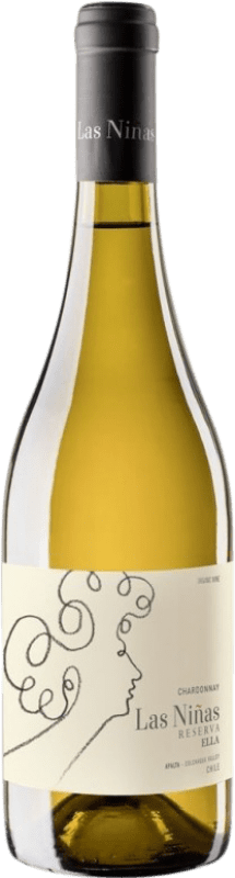 10,95 € Spedizione Gratuita | Vino Bianco Viña Las Niñas Ella Riserva Chile Chardonnay 75 cl